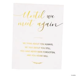 White & Gold Memorial Sign -Party Decorations Sales Shop white and gold memorial sign13963274 1