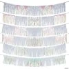White & Iridescent Fringe Garland Backdrop - 6 Pc. -Party Decorations Sales Shop white and iridescent fringe garland backdrop 6 pc 13943289