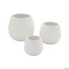 White Ceramic Planter Vase Set - 3 Pc. -Party Decorations Sales Shop white ceramic planter vase set 3 pc 13963189