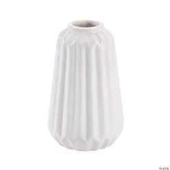 White Ceramic Vases - 3 Pc.