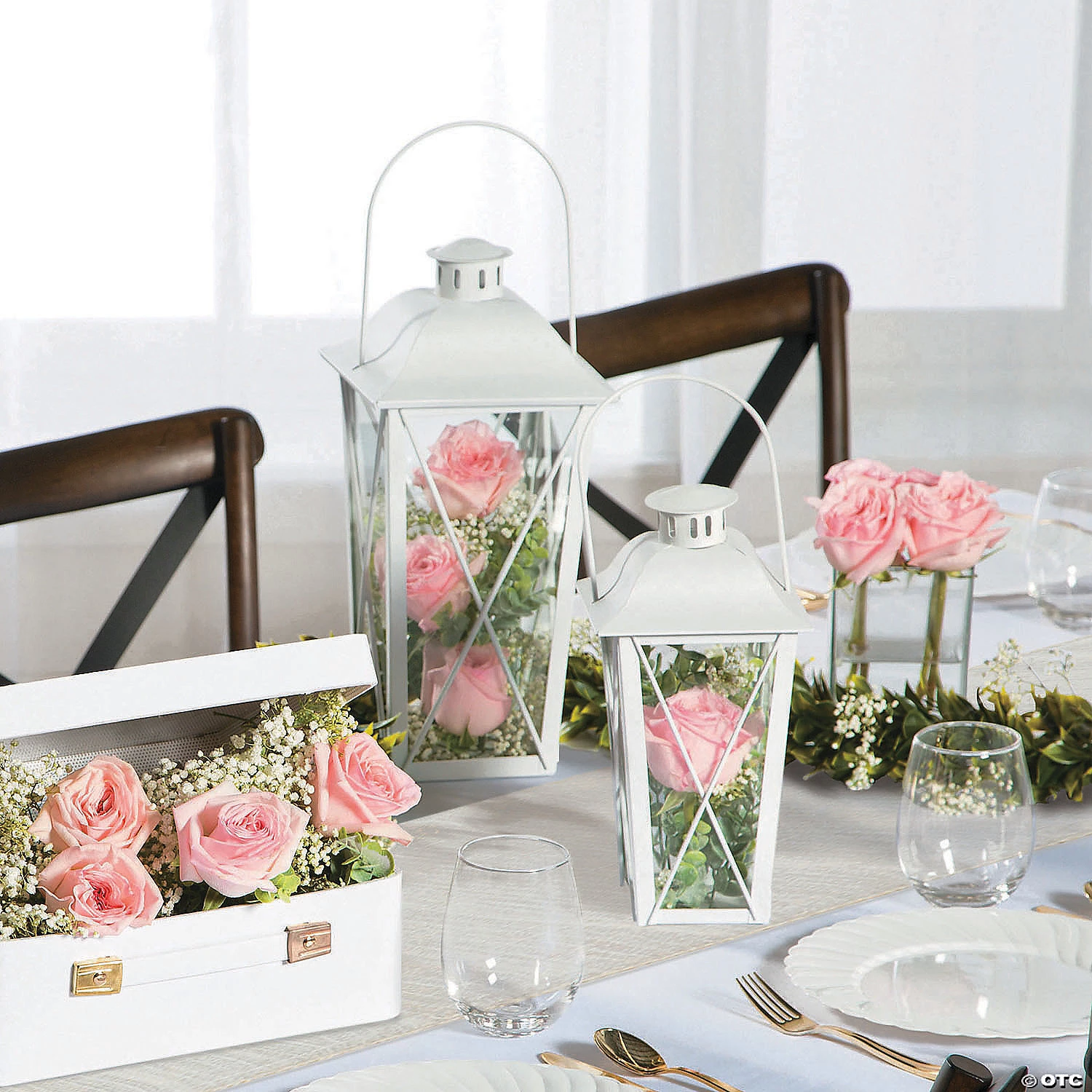 White Lantern Set - 2 Pc. 5 White Lantern Set - 2 Pc. - Image 3