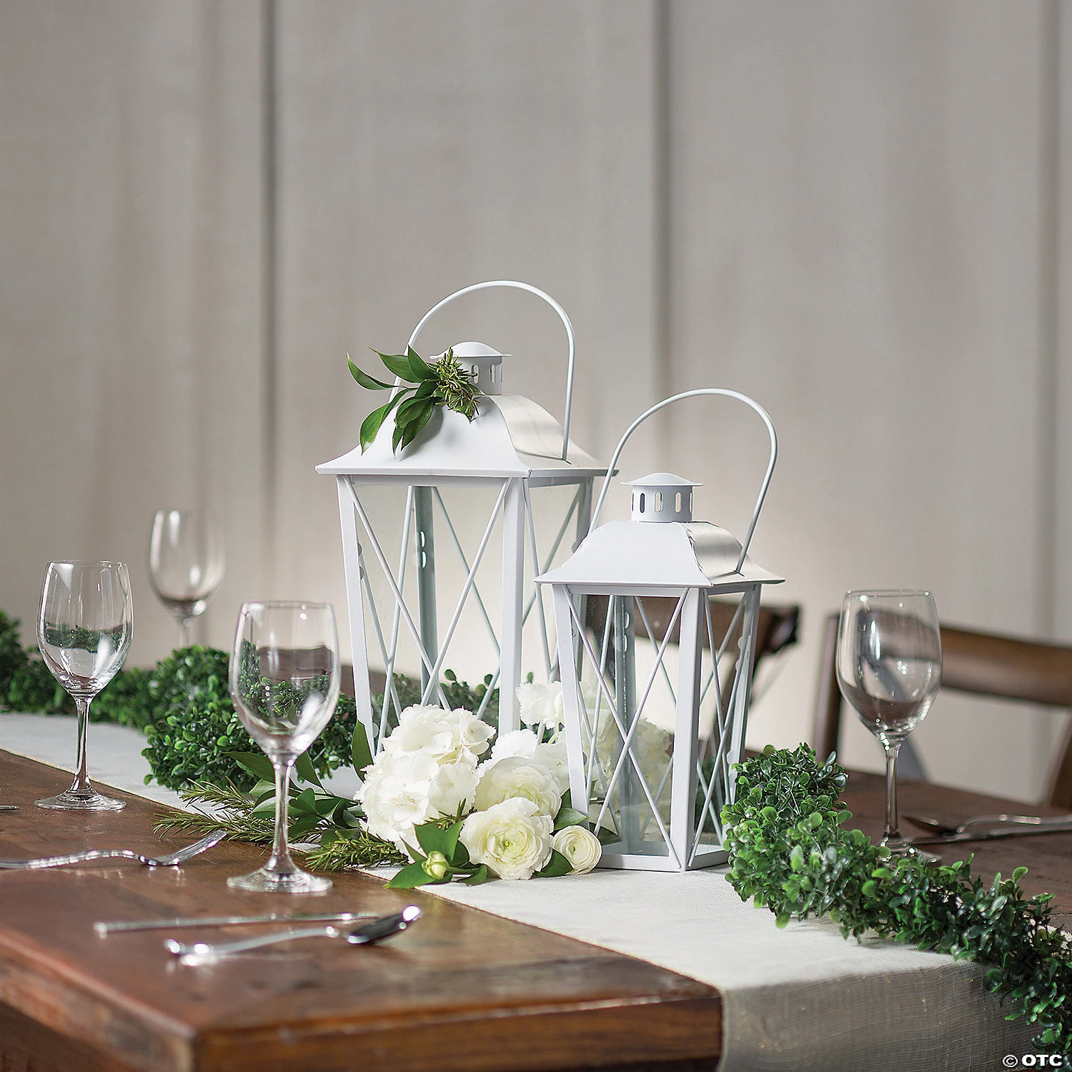 White Lantern Set - 2 Pc. 6 White Lantern Set - 2 Pc. - Image 4