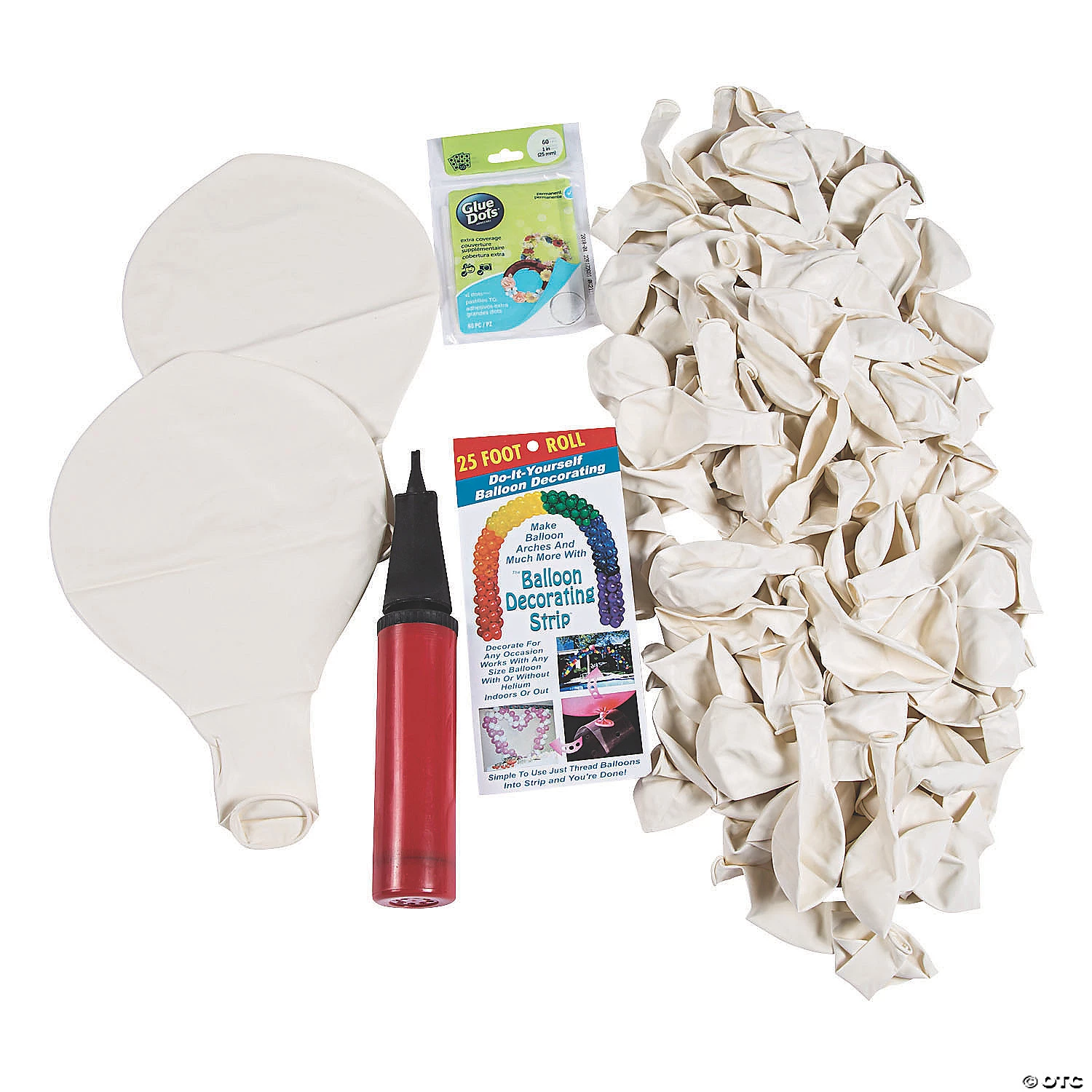 White Latex Balloon 50-Ft. Garland Kit - 210 Pc. 4 White Latex Balloon 50-Ft. Garland Kit - 210 Pc. - Image 2