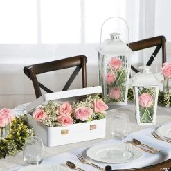 White Mini Suitcase Centerpiece -Party Decorations Sales Shop white mini suitcase centerpiece13737200 a04