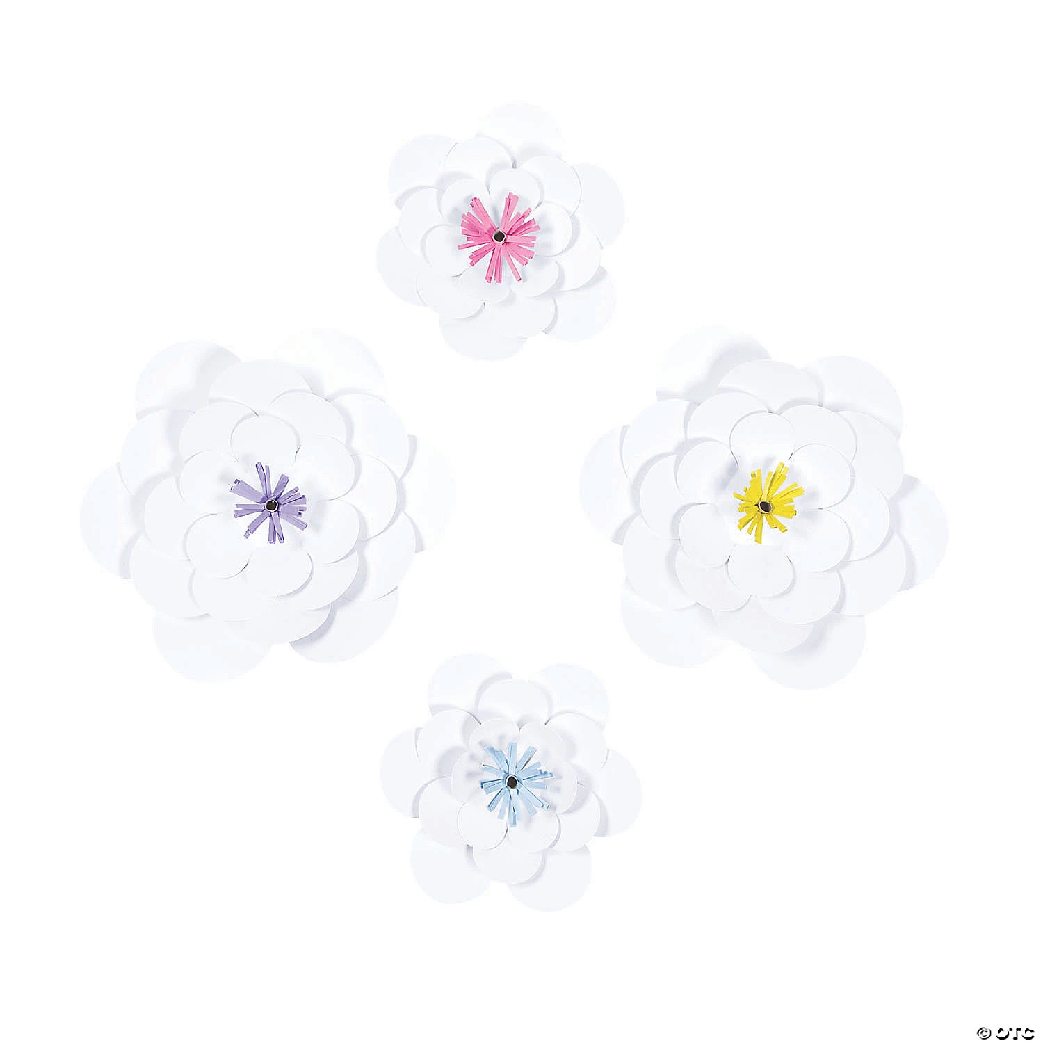 Paper Flowers Party Décor - 12 Pc. 3 Paper Flowers Party Décor - 12 Pc.