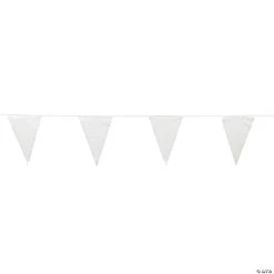 White Plastic Pennant Banner