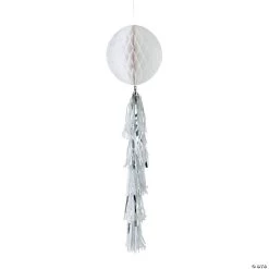 White Tasseled Honeycomb Decoration