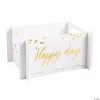 White with Gold Foil Accents Foam Crate -Party Decorations Sales Shop white with gold foil accents foam crate13942672