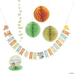 Woodland Party 1st Birthday Decorating Kit - 6 Pc.