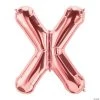 X Rose Gold Letter 34" Mylar Balloon -Party Decorations Sales Shop x rose gold letter 34 mylar balloon13930328