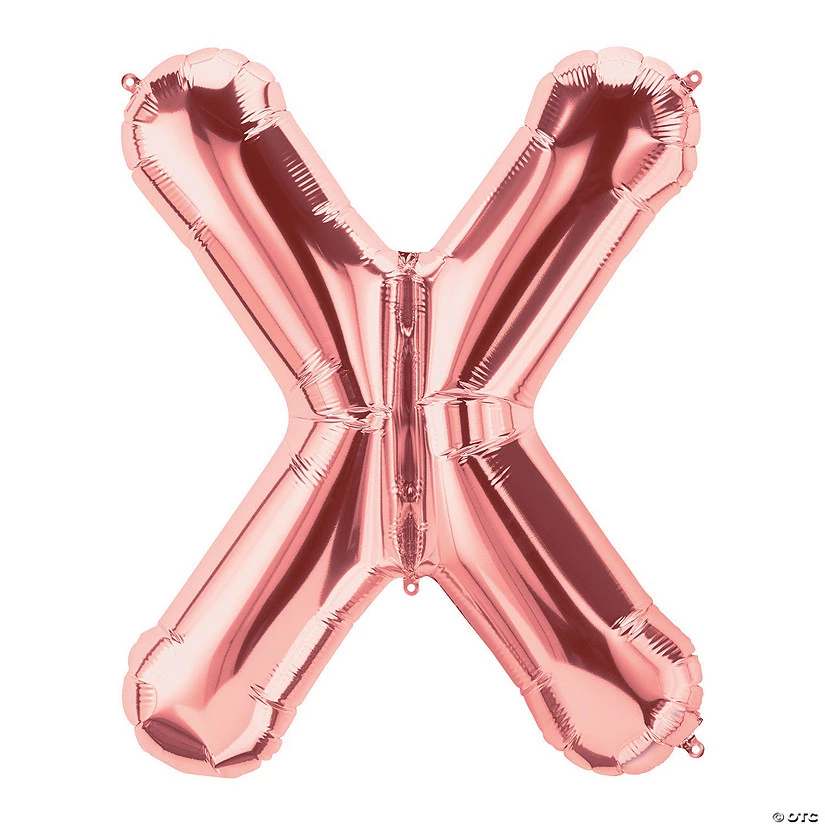 X Rose Gold Letter 34" Mylar Balloon 3 X Rose Gold Letter 34" Mylar Balloon