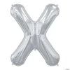 “X” Silver Letter 34" Mylar Balloon -Party Decorations Sales Shop x silver letter 34 mylar balloon13635418