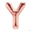 Y Rose Gold Letter 34" Mylar Balloon