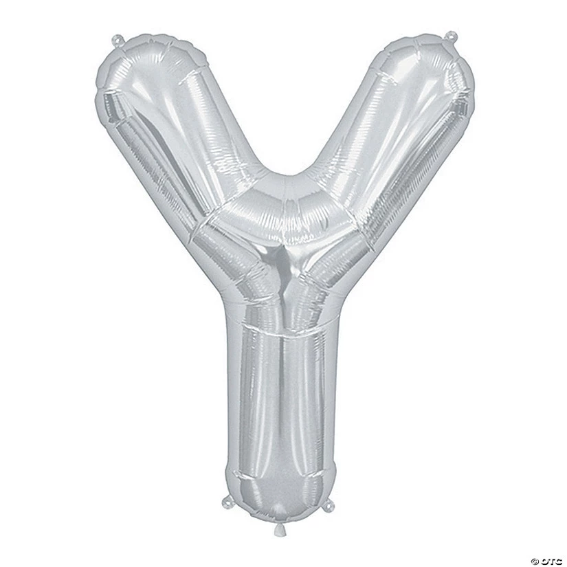 “Y” Silver Letter 34" Mylar Balloon 3 “Y” Silver Letter 34" Mylar Balloon