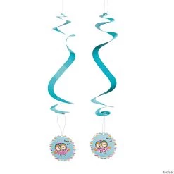 You’re A Hoot Hanging Swirl Decorations - 12 Pc.