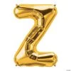 Z Gold Letter 34" Mylar Balloon 2 Z Gold Letter 34" Mylar Balloon -Party Decorations Sales Shop z gold letter 34 mylar balloon13930311