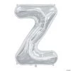 “Z” Silver Letter 34" Mylar Balloon