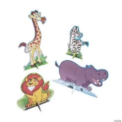 Zoo Adventure 3D Centerpieces - 4 Pc.